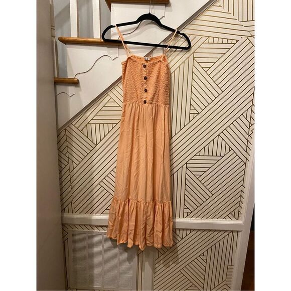 Love Tree Midi Dress Orange Size Medium - Picture 2 of 7